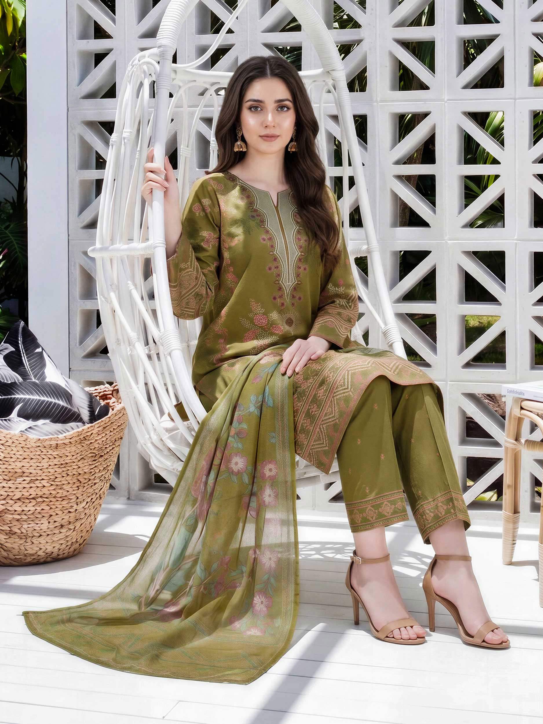 3 Piece Lawn Suit- Embroidered (Unstitched)