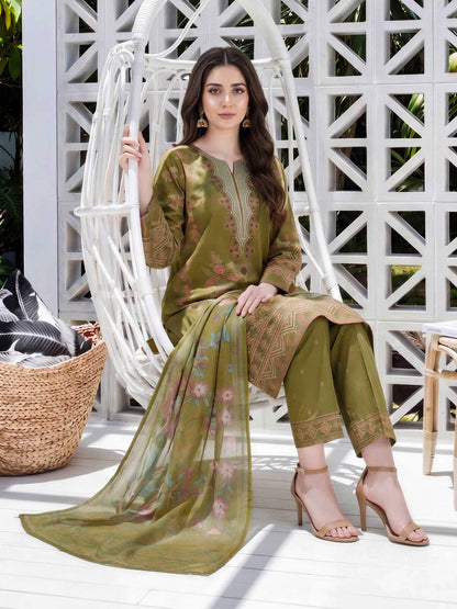 3 Piece Lawn Suit- Embroidered (Unstitched)