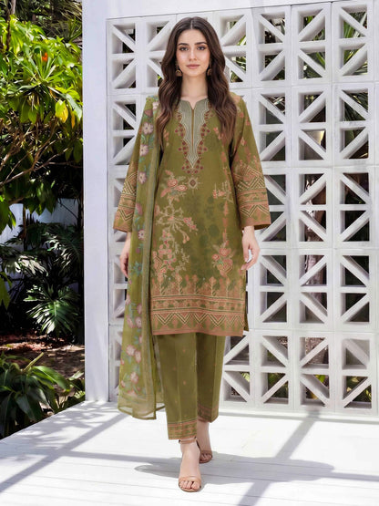 3 Piece Lawn Suit- Embroidered (Unstitched)