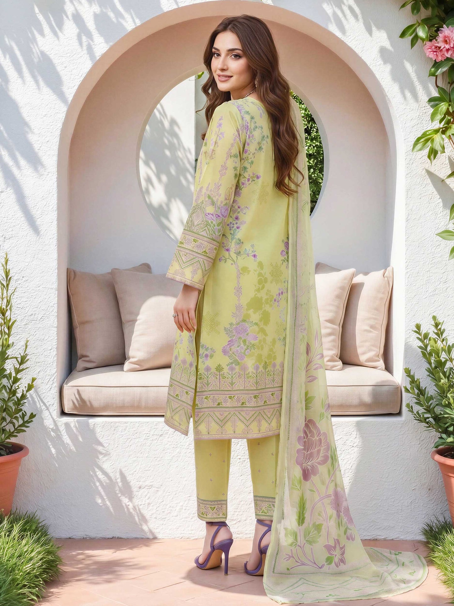 3 Piece Lawn Suit- Embroidered (Unstitched)