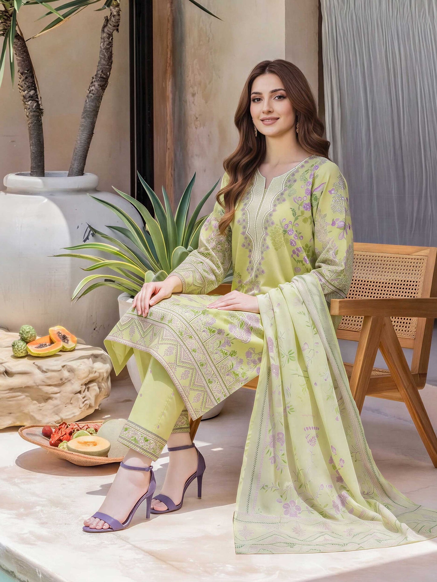 3 Piece Lawn Suit- Embroidered (Unstitched)