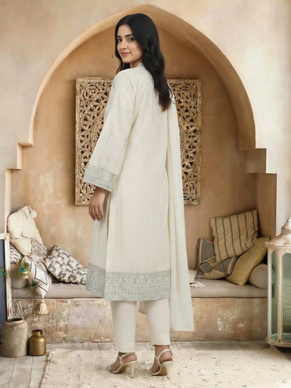 3 Piece Lawn Massuri Suit- Embroidered (Unstitched)