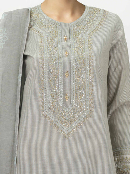 3 Piece Lawn Missouri Suit- Embroidered (Unstitched)