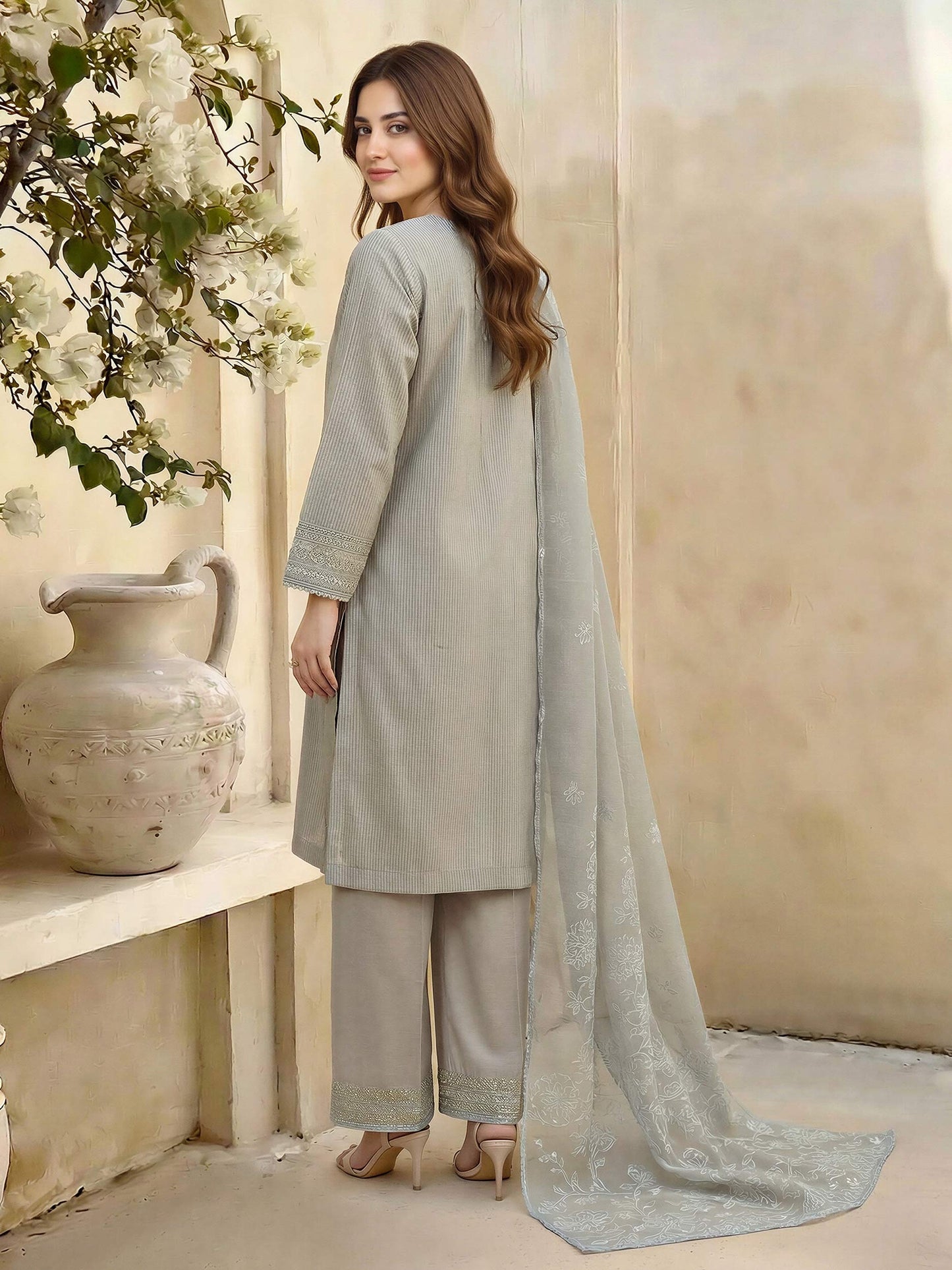 3 Piece Lawn Missouri Suit- Embroidered (Unstitched)