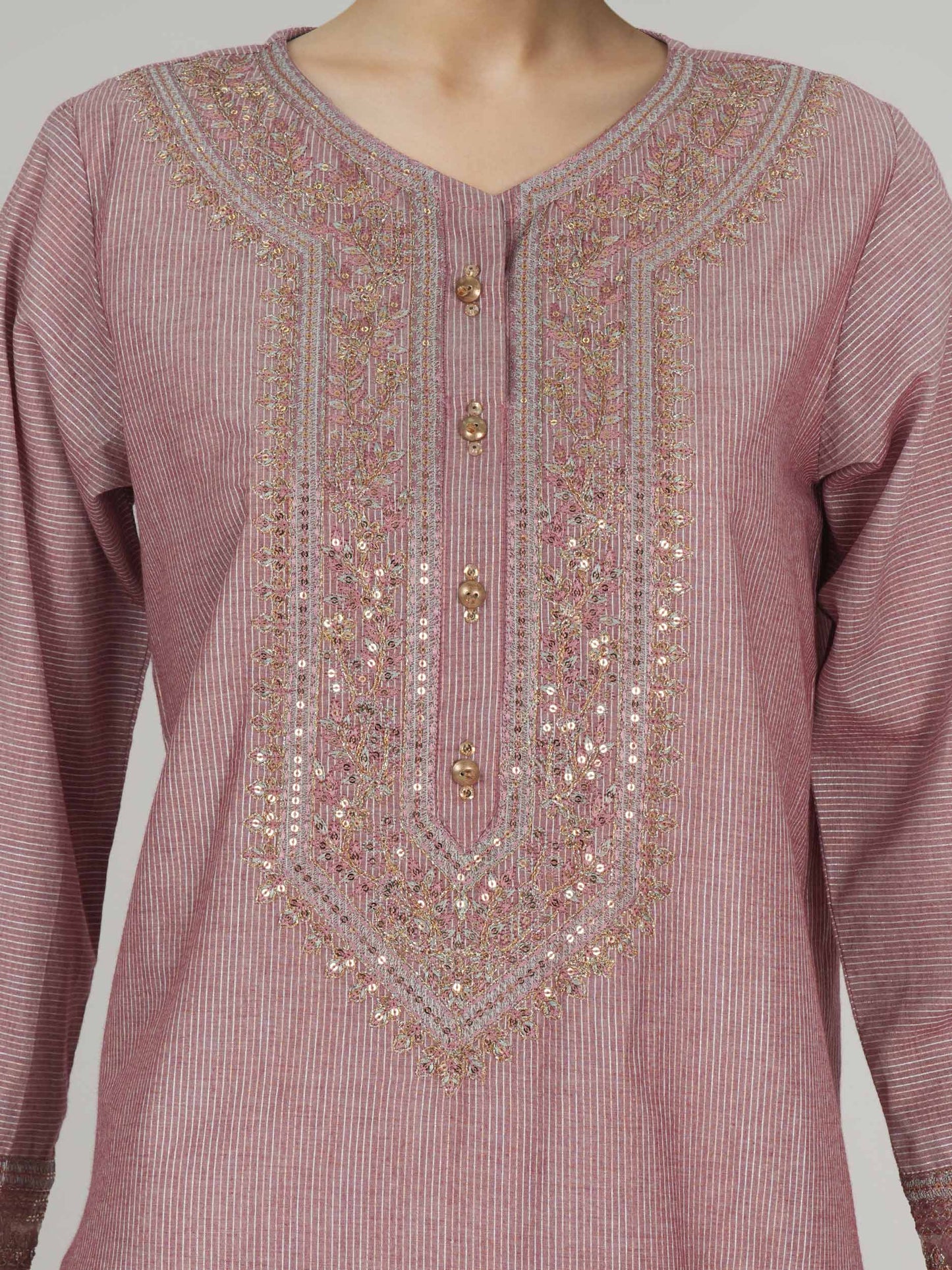 3 Piece Lawn Massouri Suit- Embroidered (Unstitched)
