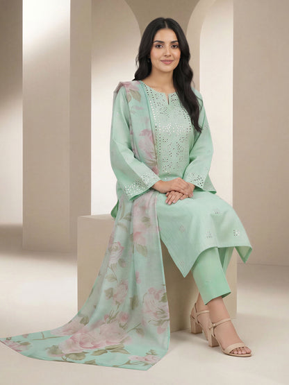 3 Piece Lawn Massouri Suit- Embroidered (Unstitched)