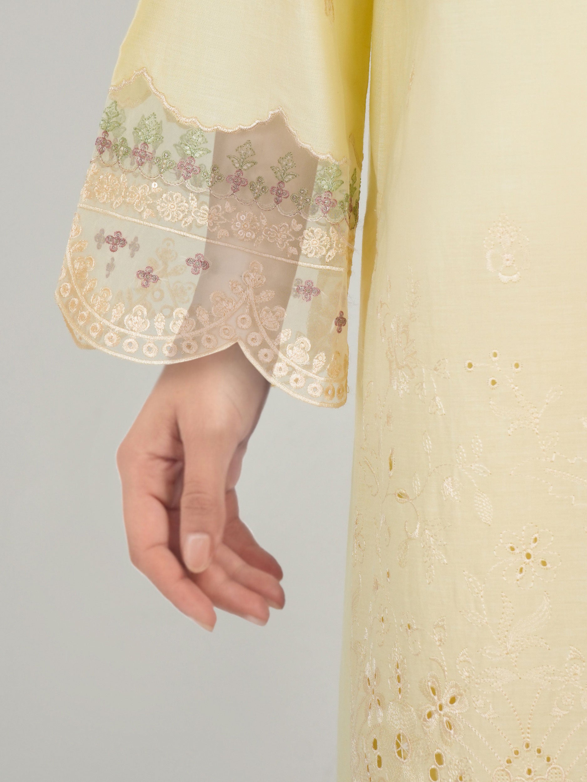 3 Piece Yarn Dyed Suit- Embroidered (Unstitched)