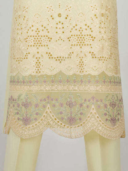3 Piece Yarn Dyed Suit- Embroidered (Unstitched)