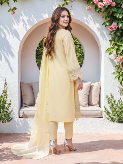 3 Piece Yarn Dyed Suit- Embroidered (Unstitched)