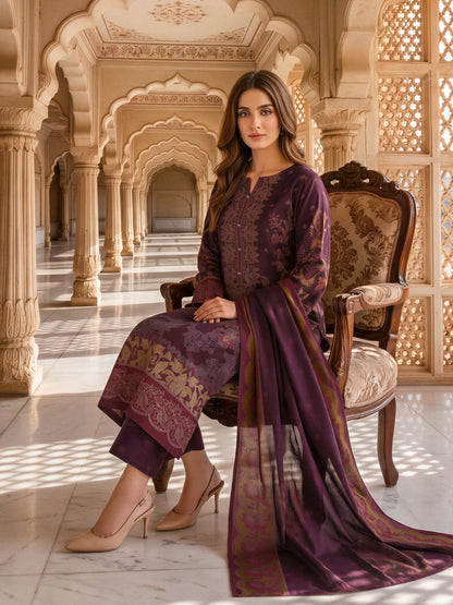 3 Piece Premium Stone Suit (Unstitched)