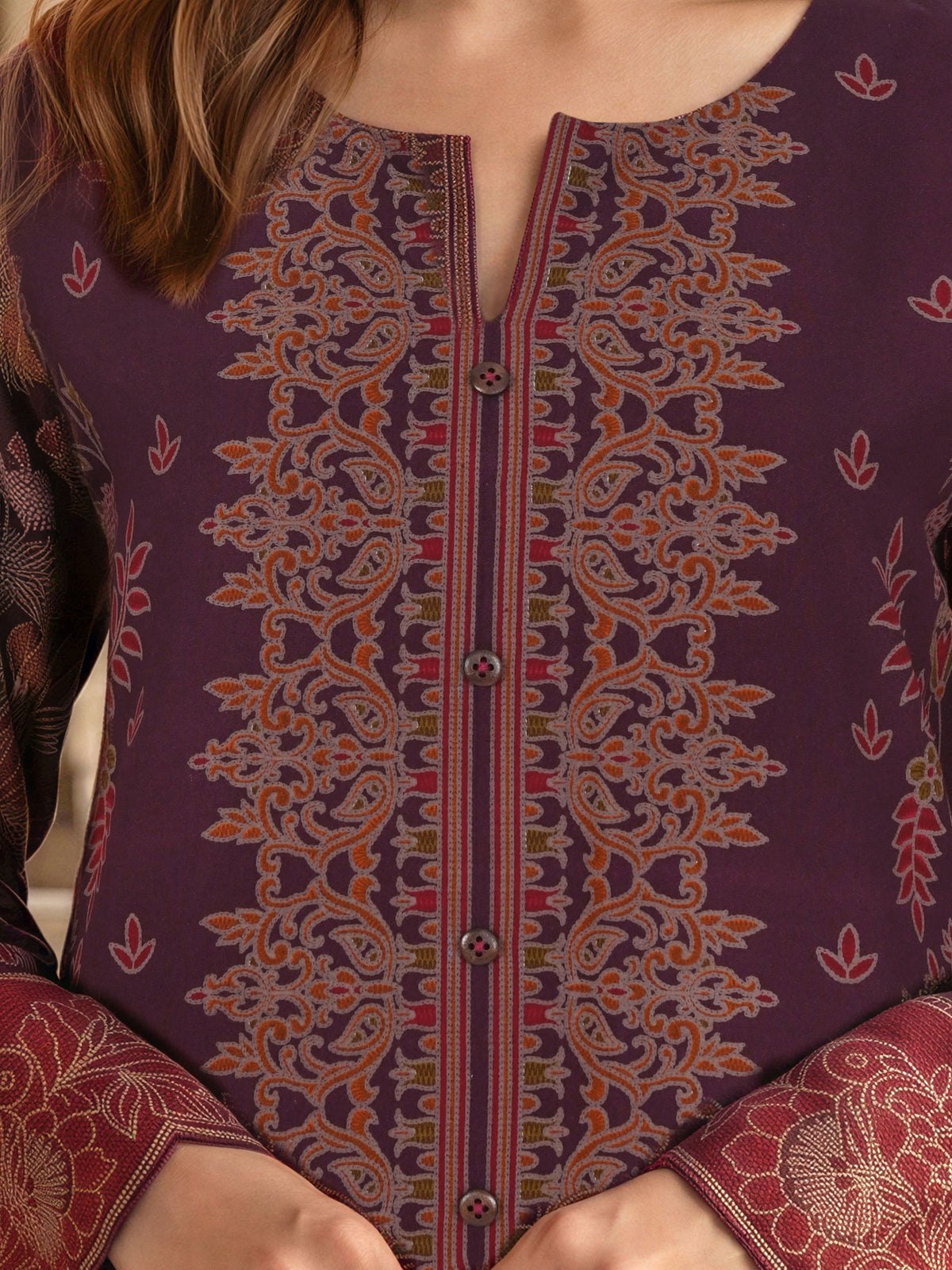 3 Piece Premium Stone Suit (Unstitched)