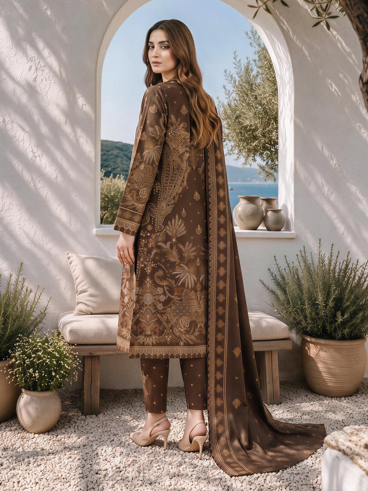 3 Piece Poly Khaddar Suit (Unstitched)