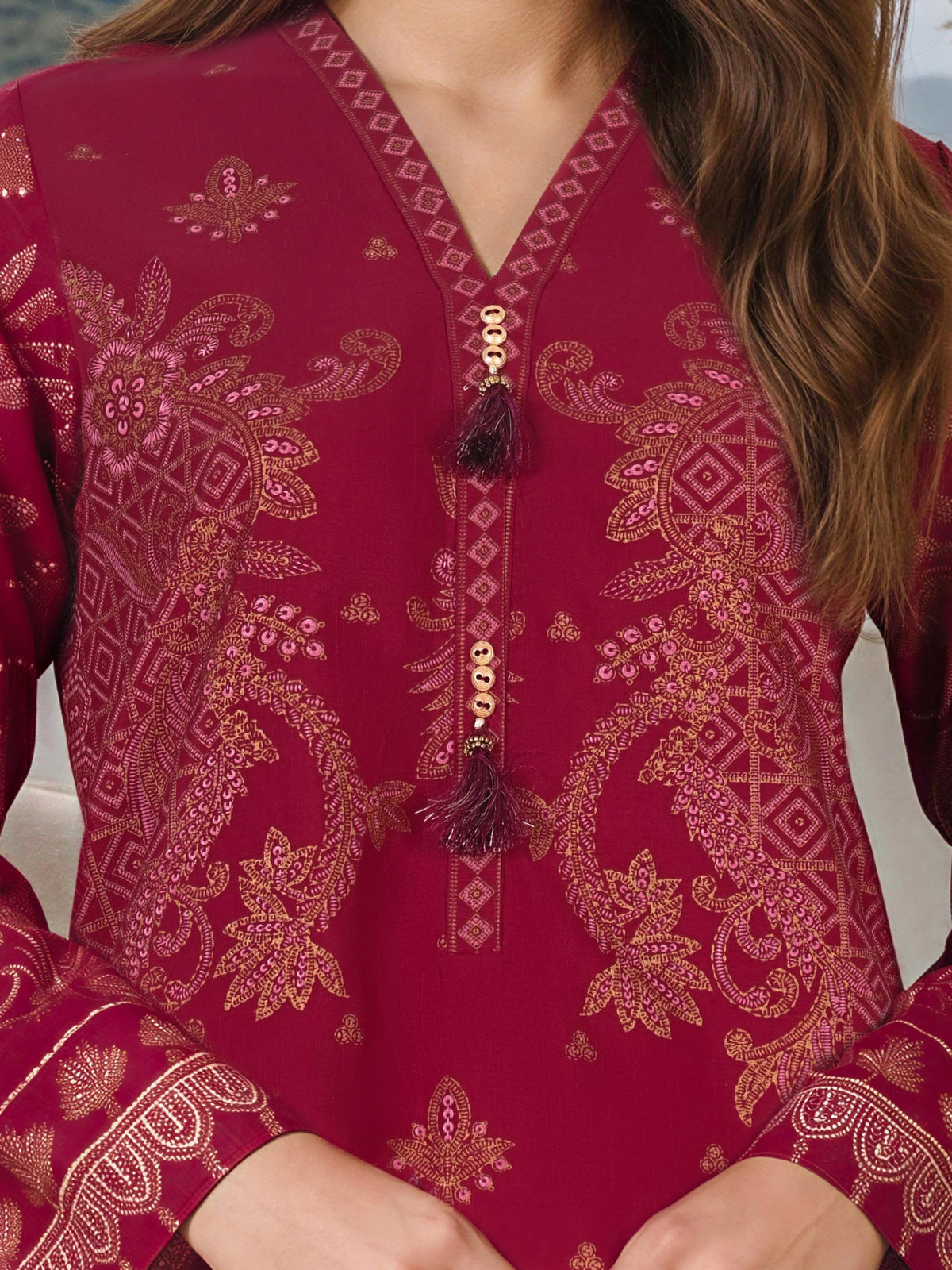 3 Piece Poly Khaddar Suit (Unstitched)