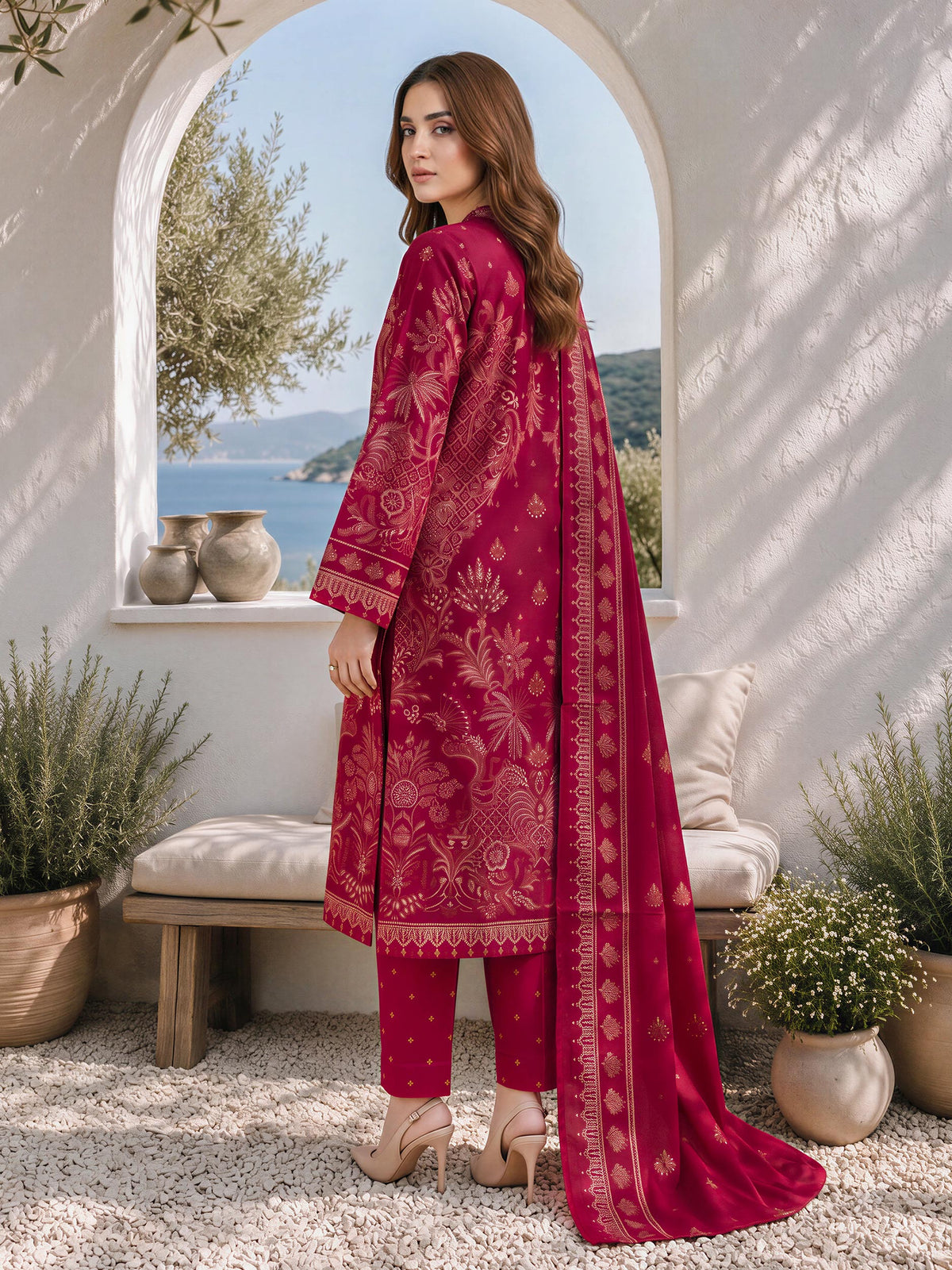 3 Piece Poly Khaddar Suit (Unstitched)