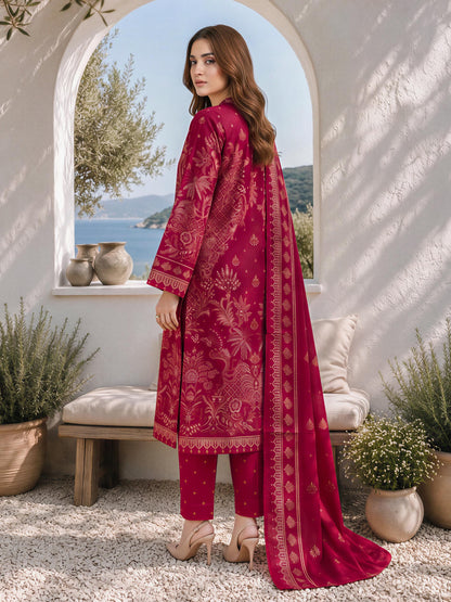 3 Piece Poly Khaddar Suit (Unstitched)