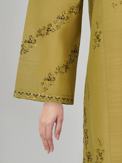 3 Piece Lawn Slub Suit- Embroidered (Unstitched)