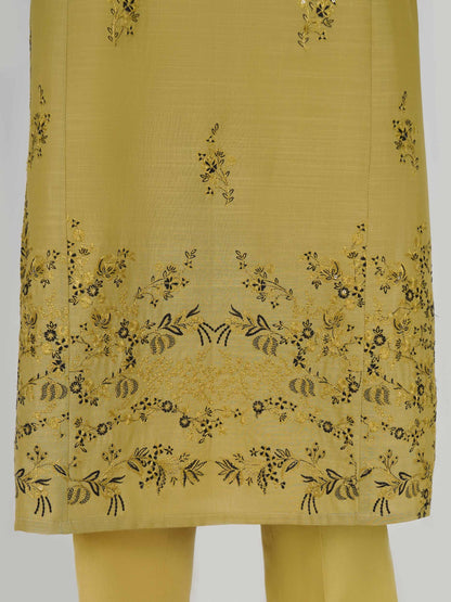 3 Piece Lawn Slub Suit- Embroidered (Unstitched)