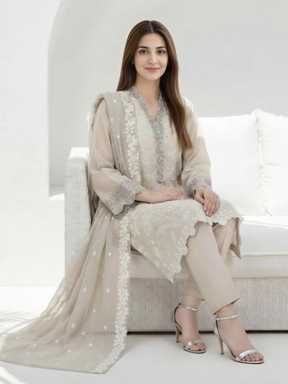 3 Piece Lawn Suit- Embroidered (Unstitched)