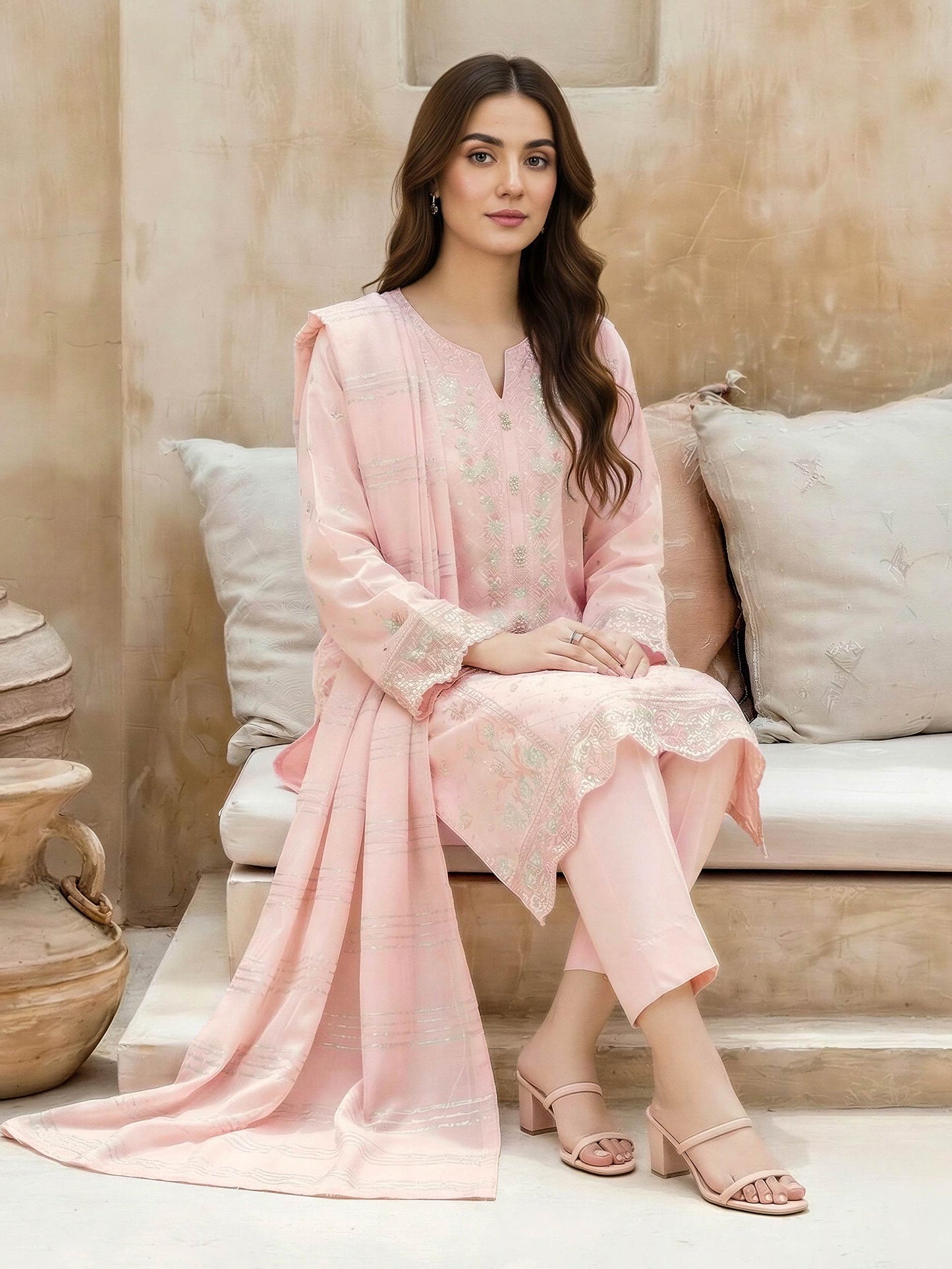 3 Piece Lawn Suit-Embroidered (Unstitched)