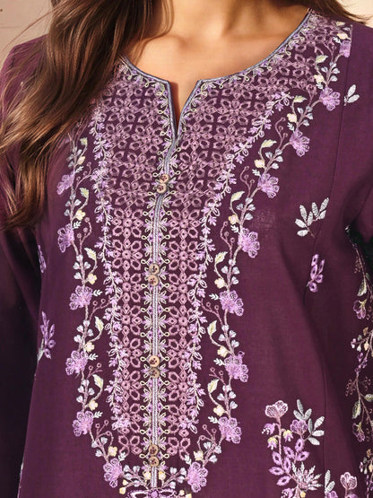 3 Piece Khaddar Suit- Embroidered (Unstitched)