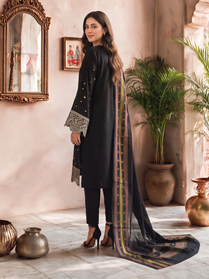 3 Piece Viscose Dobby Suit- Embroidered (Unstitched)