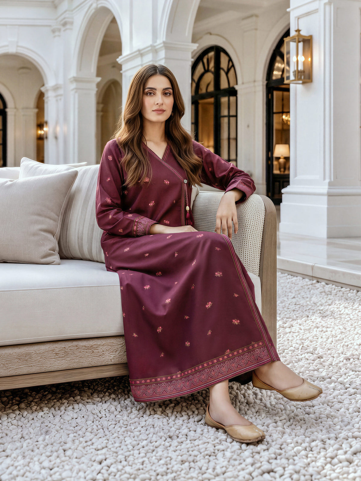 Viscose Cotton Khaddar Shirt (Unstitched)