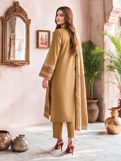 3 Piece Khaddar Suit- Embroidered (Unstitched)