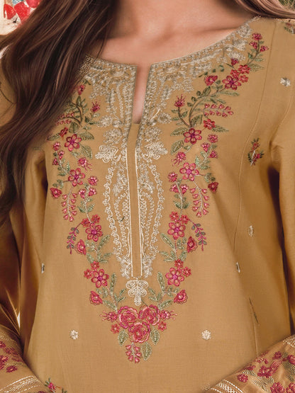 3 Piece Khaddar Suit- Embroidered (Unstitched)
