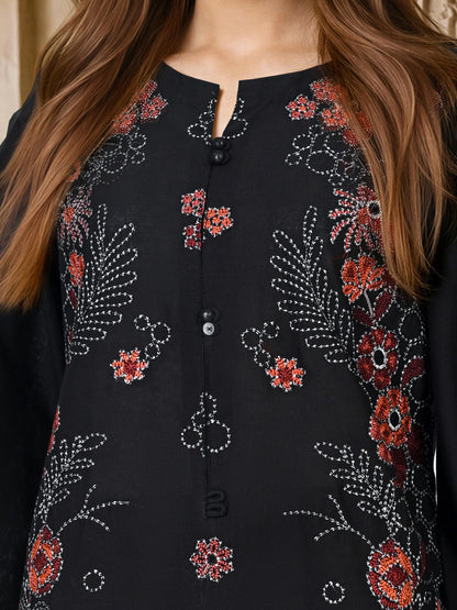 3 Piece Viscose Khaddar Suit- Embroidered (Unstitched)