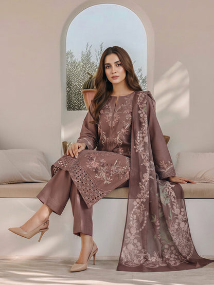 3 Piece Khaddar Suit- Embroidered (Unstitched)
