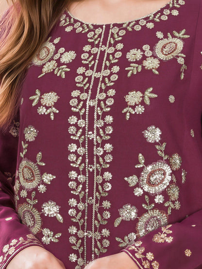 3 Piece Khaddar Suit- Embroidered (Unstitched)