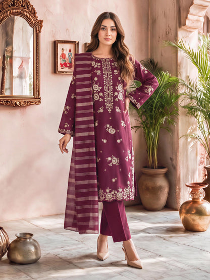 3 Piece Khaddar Suit- Embroidered (Unstitched)