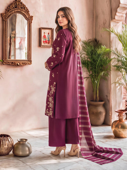 3 Piece Khaddar Suit- Embroidered (Unstitched)
