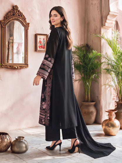 3 Piece Slub Khaddar Suit- Embroidered (Unstitched)