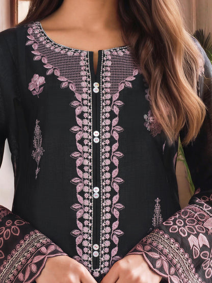 3 Piece Slub Khaddar Suit- Embroidered (Unstitched)