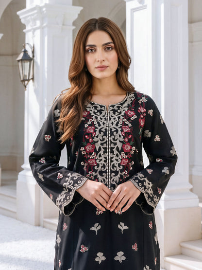 3 Piece Khaddar Suit- Embroidered (Unstitched)