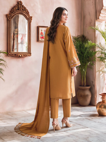 3 Piece Blended Khaddar Suit- Embroidered (Unstitched)