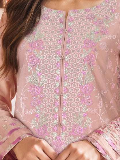 3 Piece Poly Khaddar Suit- Embroidered (Unstitched)
