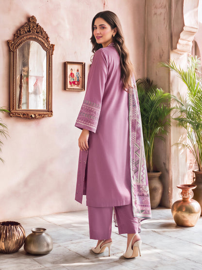 3 Piece Blended Marina Suit- Embroidered (Unstitched)