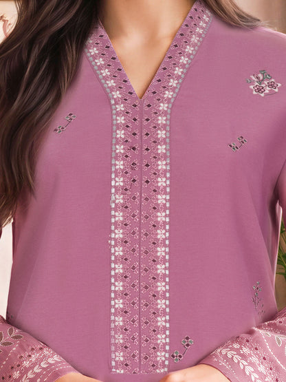 3 Piece Blended Marina Suit- Embroidered (Unstitched)