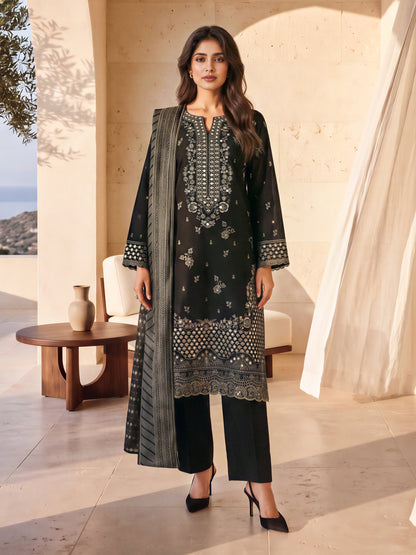 3 Piece Khaddar Suit- Embroidered (Unstitched)