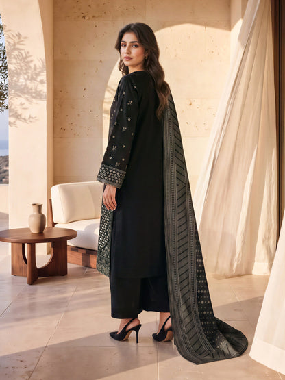 3 Piece Khaddar Suit- Embroidered (Unstitched)