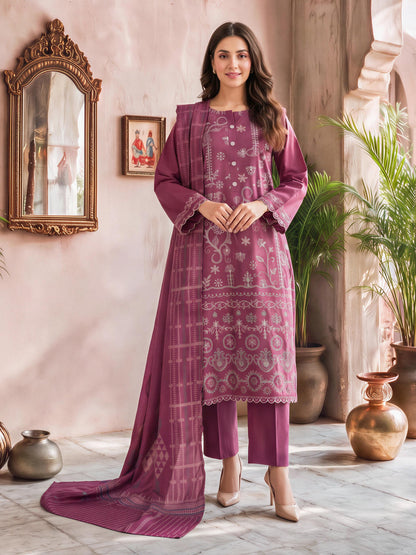 3 Piece Khaddar Suit- Embroidered (Unstitched)