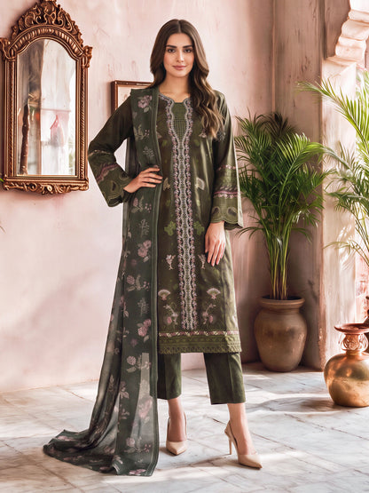 3 Piece Khaddar Suit- Embroidered (Unstitched)
