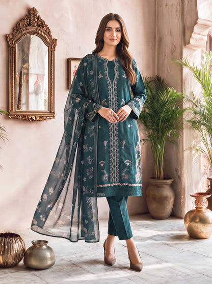 3 Piece Khaddar Suit- Embroidered (Unstitched)