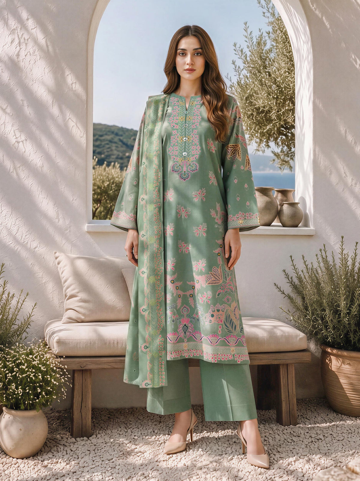 3 Piece Khaddar Suit (Unstitched)