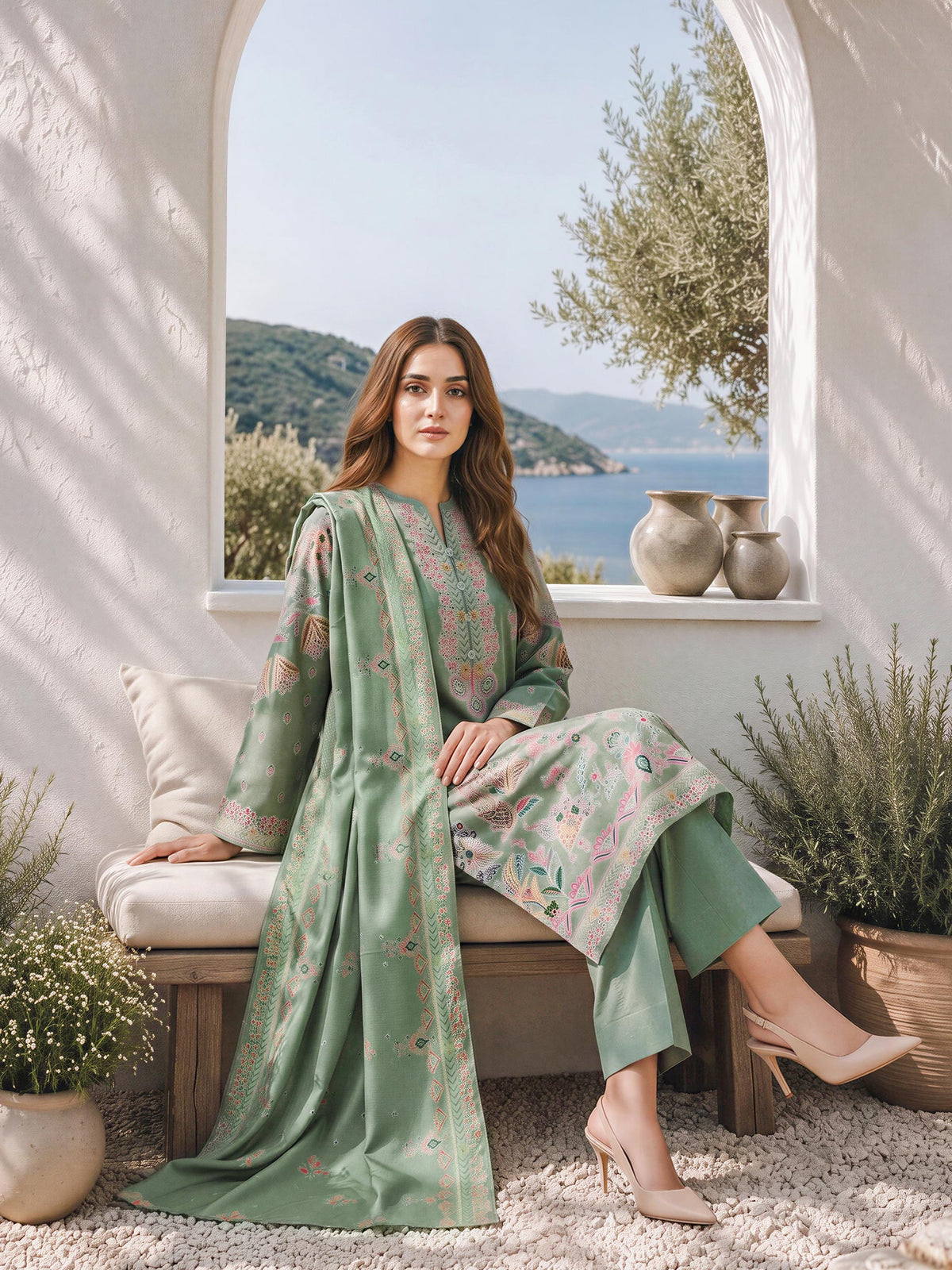3 Piece Khaddar Suit (Unstitched)
