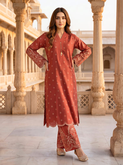 2 Piece Khaddar Paste Suit (Unstitched)