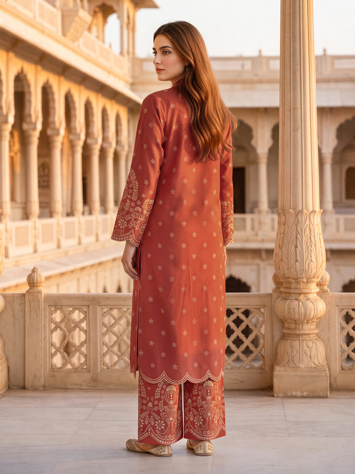 2 Piece Khaddar Paste Suit (Unstitched)
