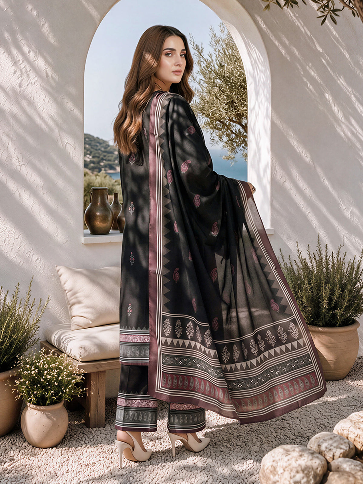 3 Piece Poly Khaddar Suit (Unstitched)